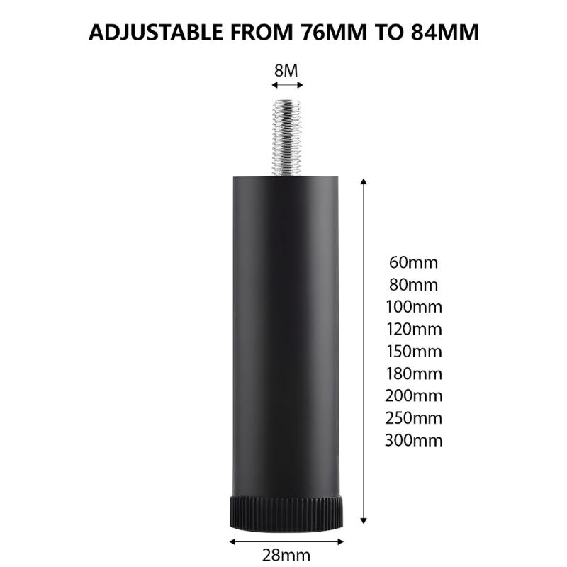 Регулируемые по высоте ножки-опоры для мебели, тяжелый тип, из алюминиевых сплавов, подставки для каркаса кровати, удлинители ножек с нескользящим основанием