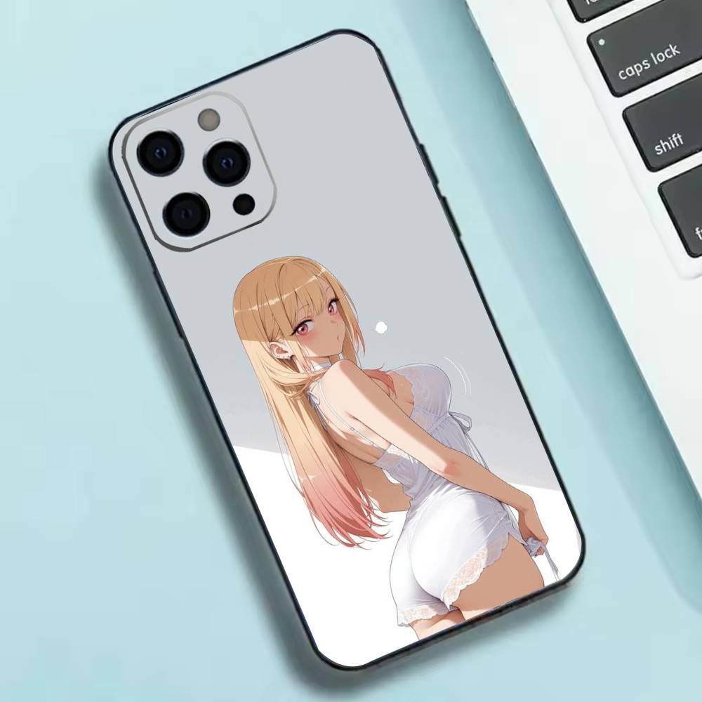 Чехол для телефона M-My Dress-Up Darling для iPhone 17,16,15,14,13,12,11 X XR Plus, Мягкий силиконовый черный чехол