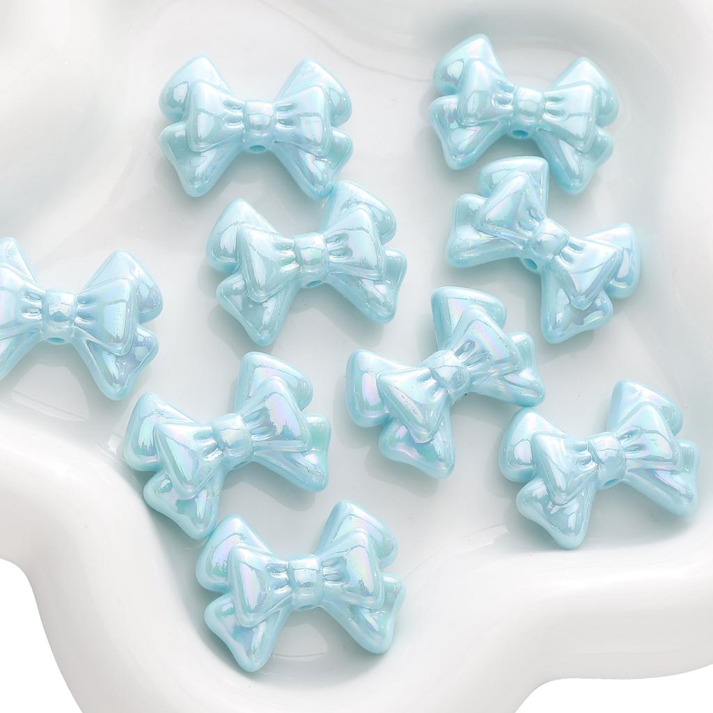 2/10 шт. акриловые бусины-бантики цвета AB, разбросанные бусины для самостоятельного изготовления браслетов, ожерелий и ювелирных изделий