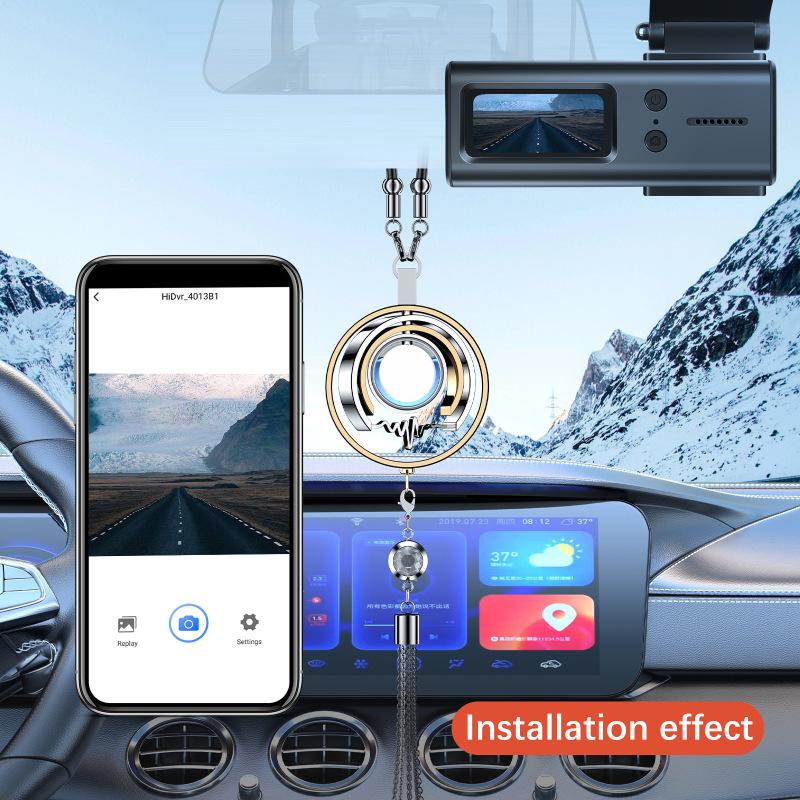 Видеорегистратор Wi-Fi Автомобильная камера 1080P Видеорегистратор 1,5-дюймовый супер-ночного видения с циклической записью G-сенсор 150 ° Широкий угол обзора Поддержка приложений Wi-Fi