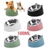 100ML Cat Dog Bowl 15 Degrees Raised Non Slip Puppy Base Cat Food Drinking Water Feeder Tilt Safeguard Neck Pet Bowl Accessories