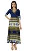 Womens Blue Anarkali Kurta Kurti Contemprory Chic Style Indian Long Maxi
