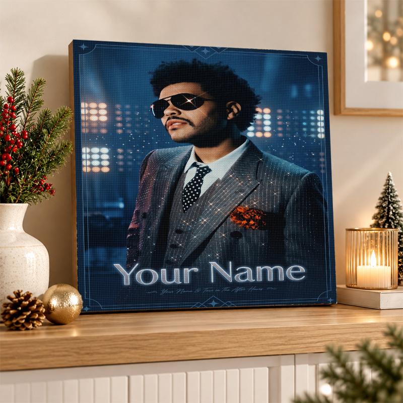 The Weeknd Custom Name Text 5D Diamond Painting Kit DIY Full Drill Diamond Art Decoration