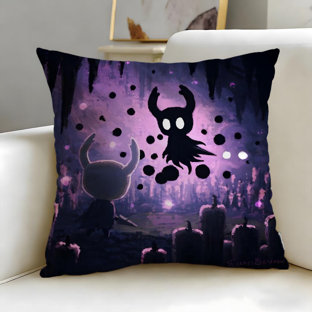 popular game Hollow Knight Cushion Cover Soft  EasyWash Pillow Case  Versatile for Couch Bed Travel and Office