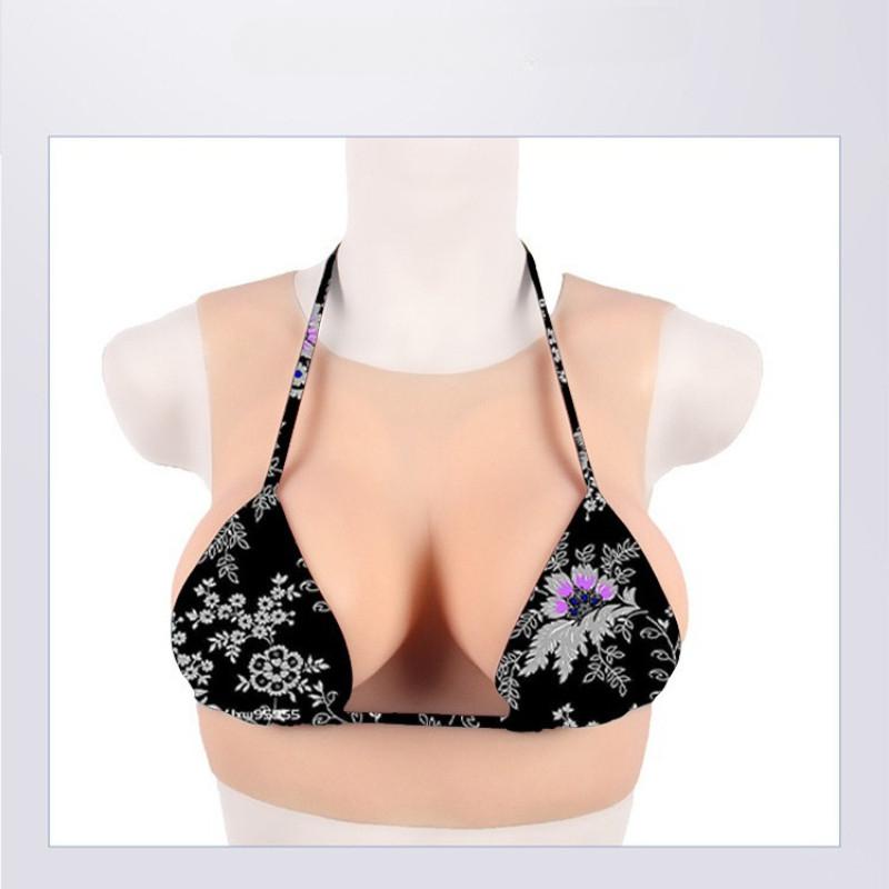 Round Neck Silicone Prosthetic Breast That Can Shake Women's Clothing Big Shot Oversized Cosplay Fake Chest Comic Exhibition Anchor Supplies