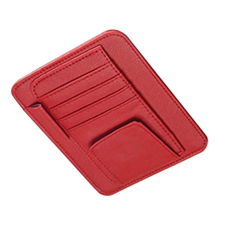 Кожа PU Держатель для очков на козырек автомобиля Кронштейн для очков Пластина на козырек автомобиля Чехол для солнцезащитных очков Держатель для карт и ручек