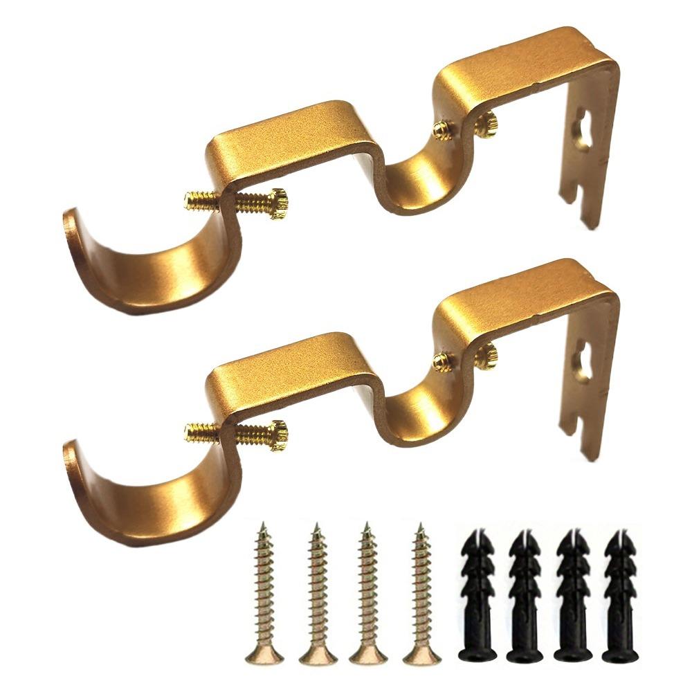 2 шт. Сверхпрочный держатель для римской штанги, Двойная штанга, Двухслойные подвесные кронштейны, Окна