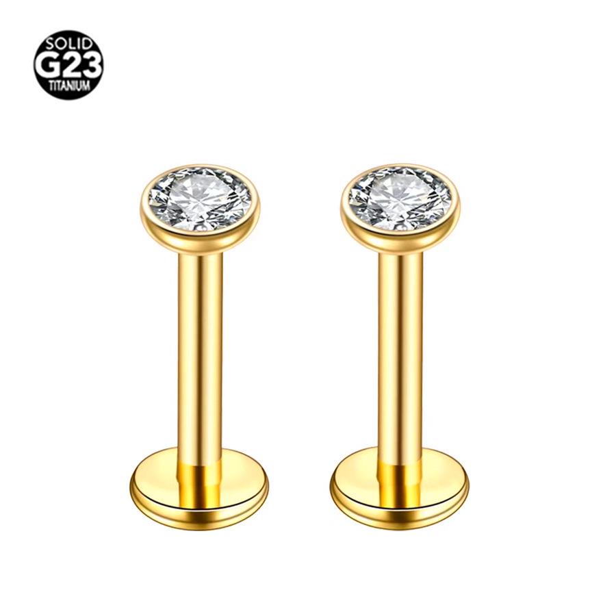 Титановый сплав Пуш-ин штанга-чаша для пирсинга ушей и носа