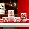 Creative Design Personality Single Mug Festive Space-saving Flower Ceramic Drinking Cup with Hand Mug Girl Couple Gift Water Cup Space-saving Gift