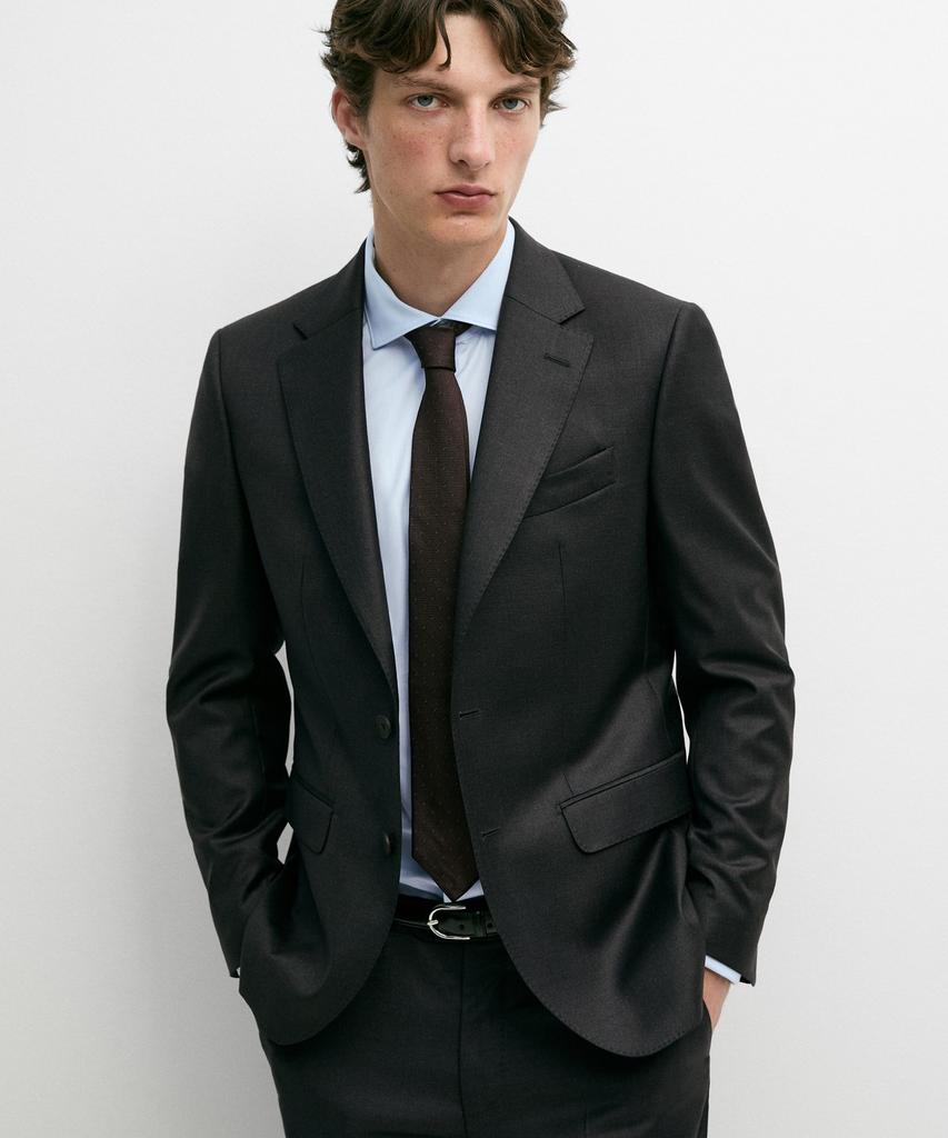 Massimo Dutti 100% Cool Wool Suit Blazer