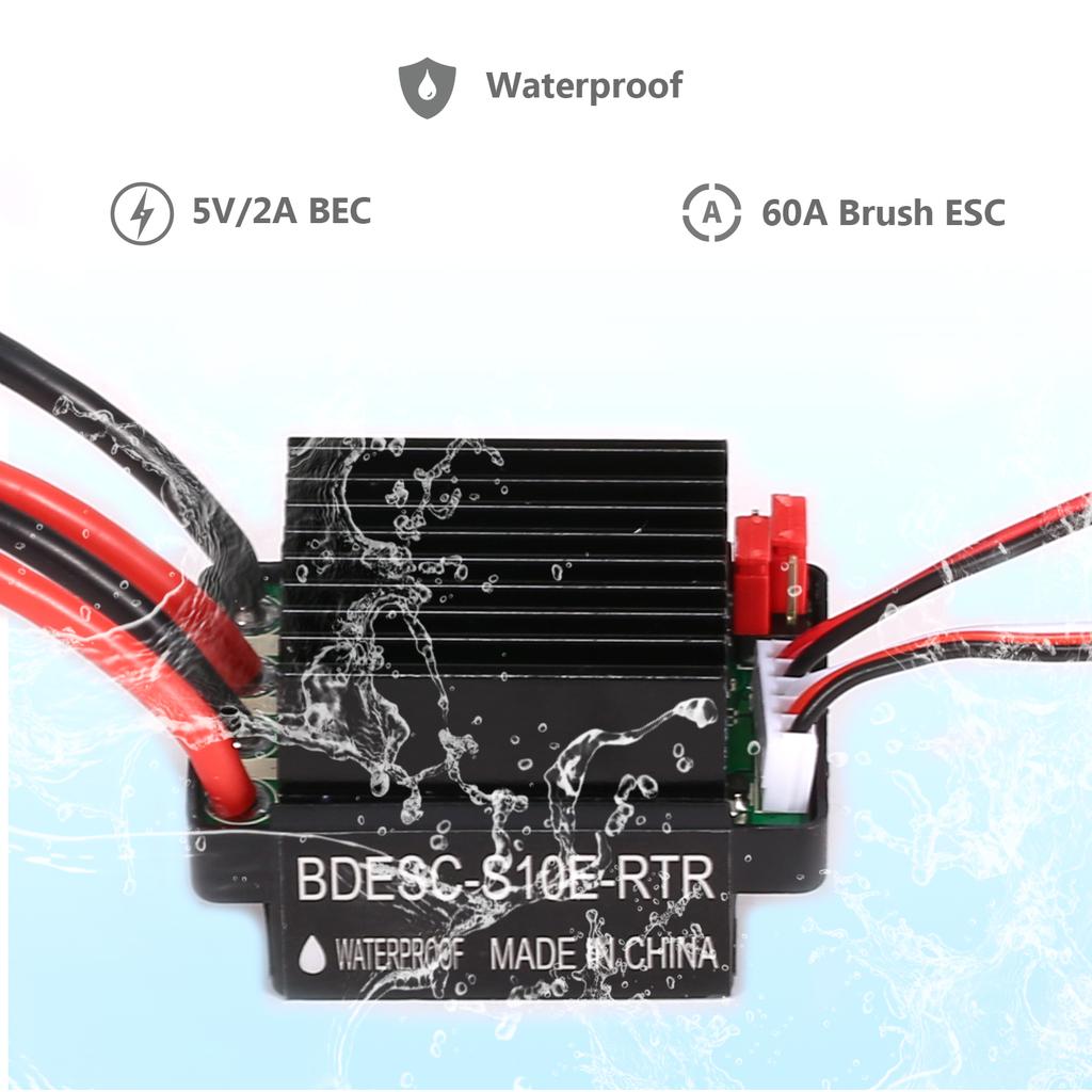 540 Brushed Motor RC Crawler Motor 27T and 60A ESC RC Car ESC Brushed Electric Speed Controller