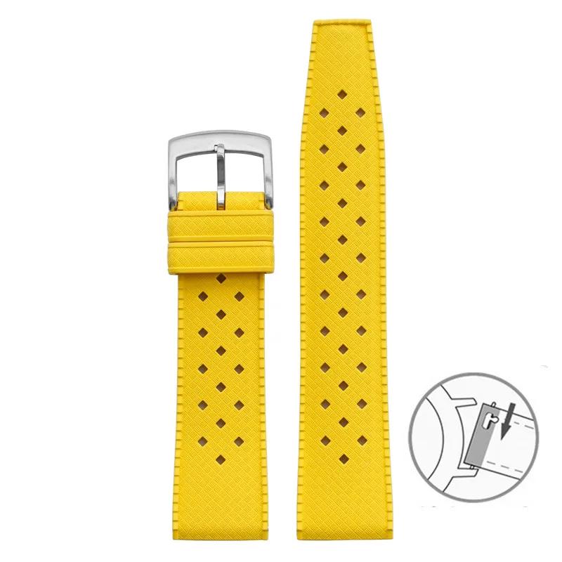 Watchband 20mm 22mm Diving Sport Watch Band for Seiko Omega Seamaster 300 Longines FKM Fluoro Rubber Strap Bracelet for Blancpain X Swatch