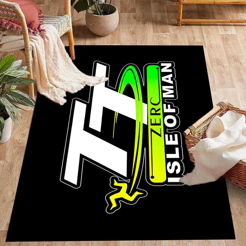 Isle Of Man Tt Race Themed Anti-Slip Rugs - Polyester Home Decor, Suitable for Bedrooms, Living Rooms, Doorways, Studios, and Decorations