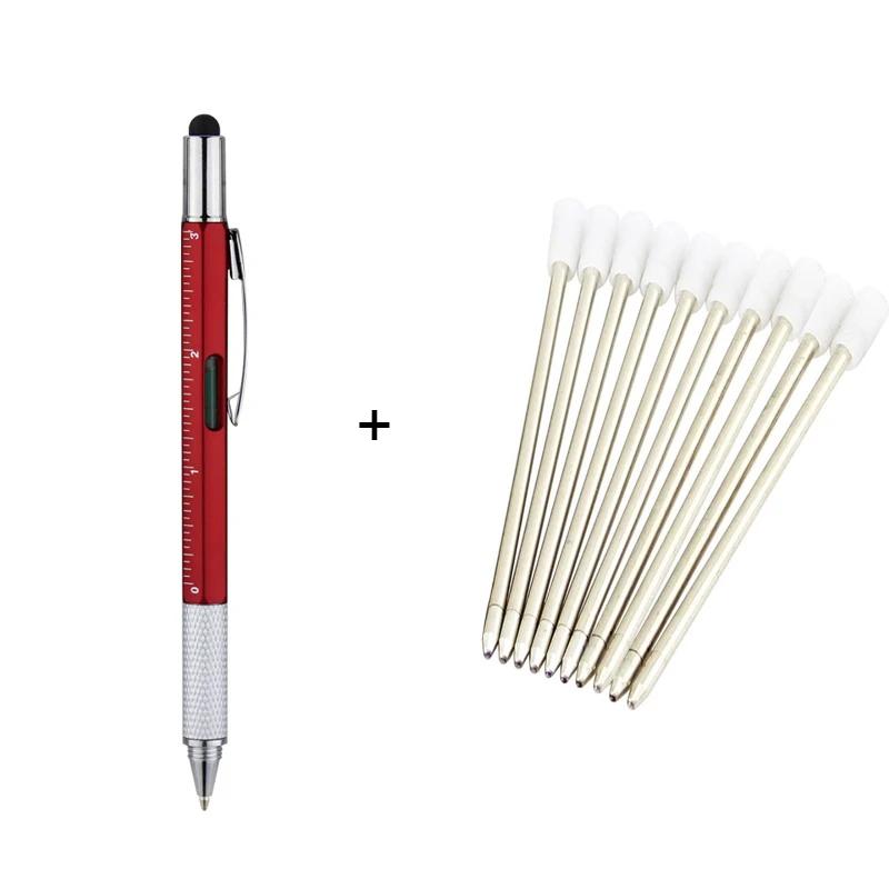 1 комплект 7 в 1 с ручным инструментом, многофункциональной шариковой ручкой, измерительной линейкой, отверткой, сенсорным экраном, стилусом, спиртовым уровнем