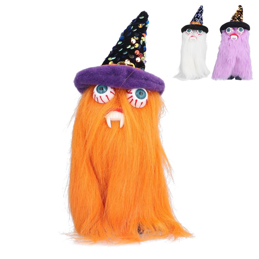 Куклы на Хэллоуин, украшение на Хэллоуин, плюшевый гном с ведьминой шляпой и зубом вампира для декора на Хэллоуин