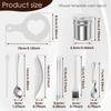 24 Pcs Coffee Latte Art Set Creative Latte Art Kit Practical Coffee Decorating Stencil with Powder Shaker Pen Spoon Stick