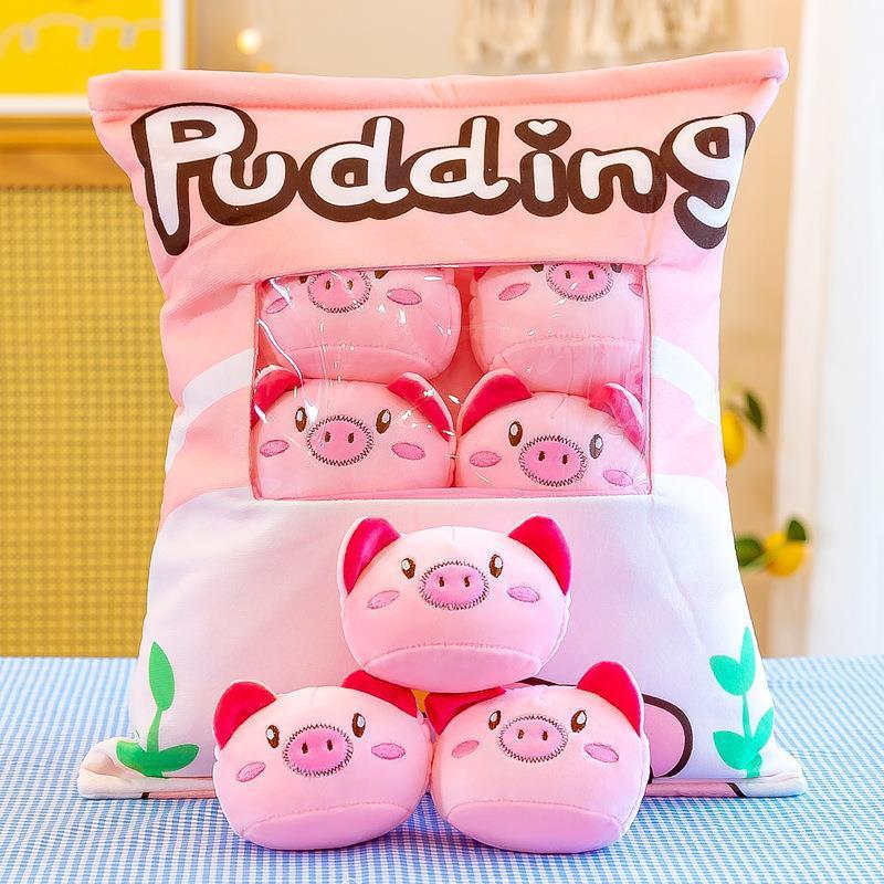 Bag Of Cheesy Puffs Pudding Cute Lot Toy Stuffed Soft Snack Plush Squishmallows Unicorn Plushie Toys Kids Women Gift Cute Animal Soft Plush