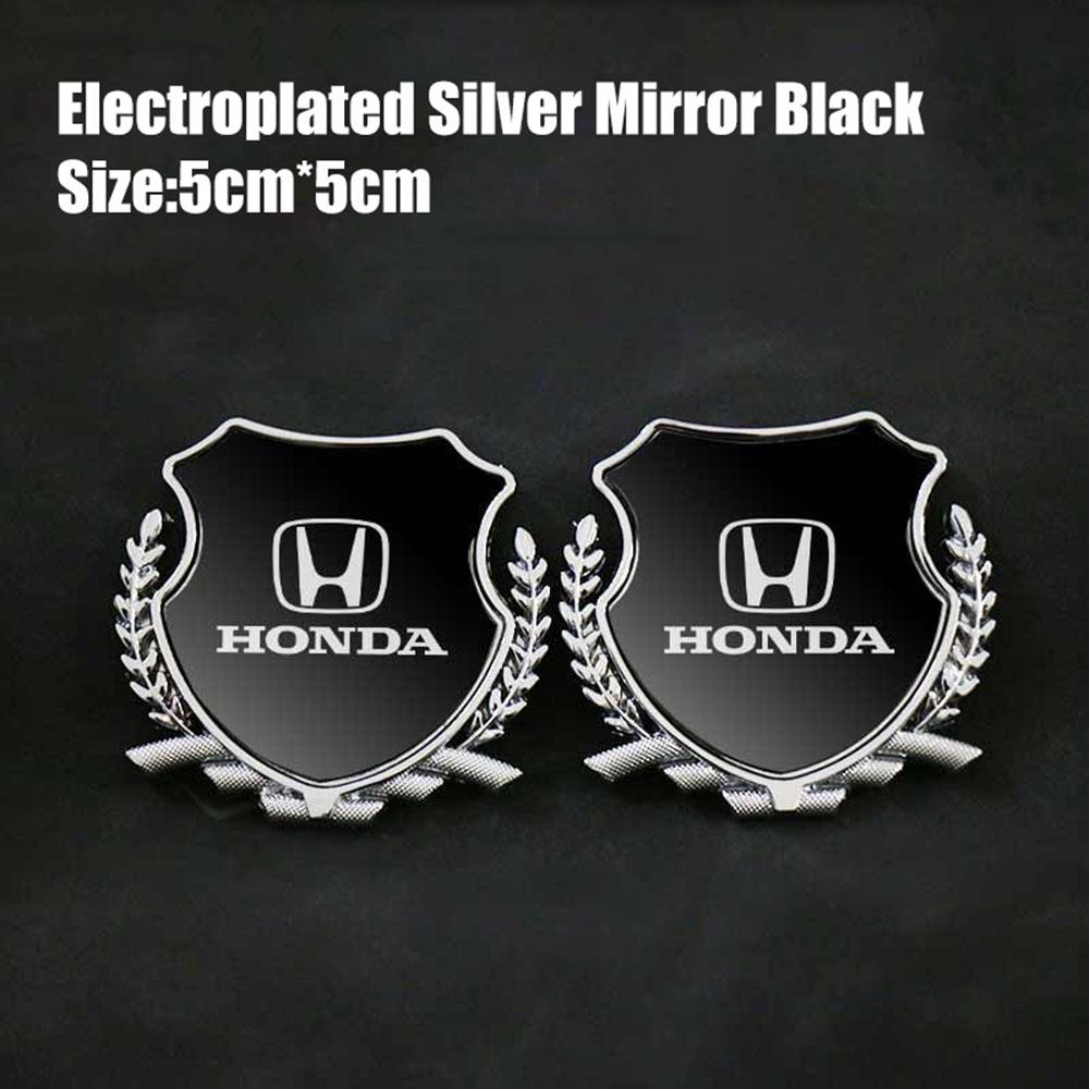 3D Metal Car Stickers Trunk Window Side Emblem Badge Decor Label for Honda Civic, Accord, Jazz, Fit, CR-V, HR-V, XR-V, Etc.
