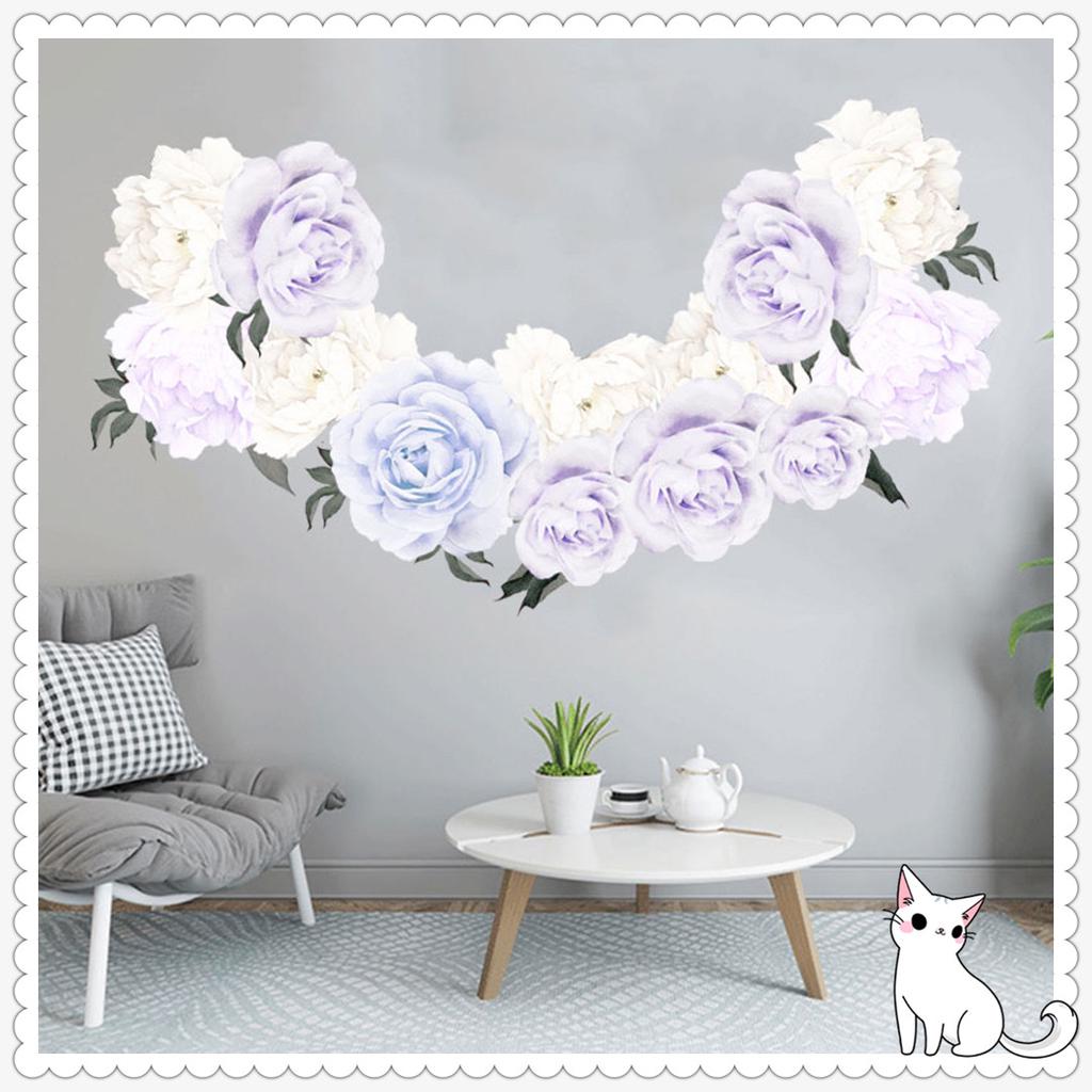 Пион роза цветы стикер стены искусство детские наклейки детская комната домашний декор подарок