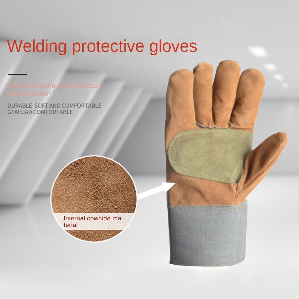 Non-Slip Cowhide Welding Gloves Wear-resistant Welder Work Gloves Safety Gloves  Safety Protection