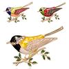 Fashion Bird Brooch Twig Painting Oil Animal Alloy Ornament Dot Drill Fine Pin Bird Brooch