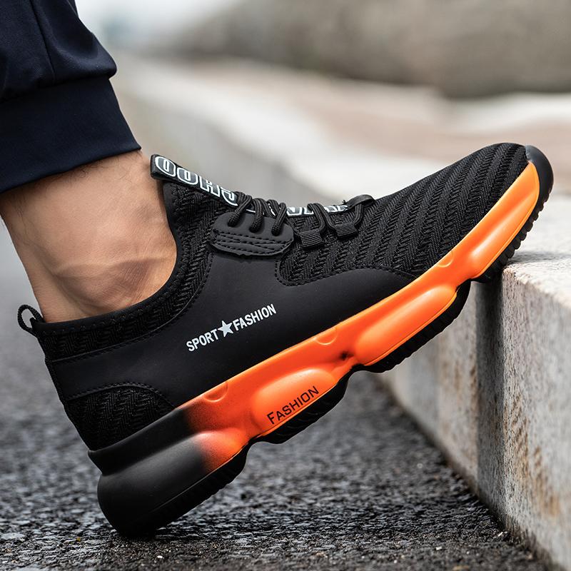 Рабочая обувь, мужская модная дышащая рабочая обувь со стальным носком, легкие промышленные, устойчивые к проколам, нескользящие рабочие защитные ботинки