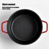 9.5Inch Non-stick Enamel Soup Pot Cast Iron Stew Pan with Lid Household Gas Stove Induction Cooker Cooking Pot Kitchen Cookware