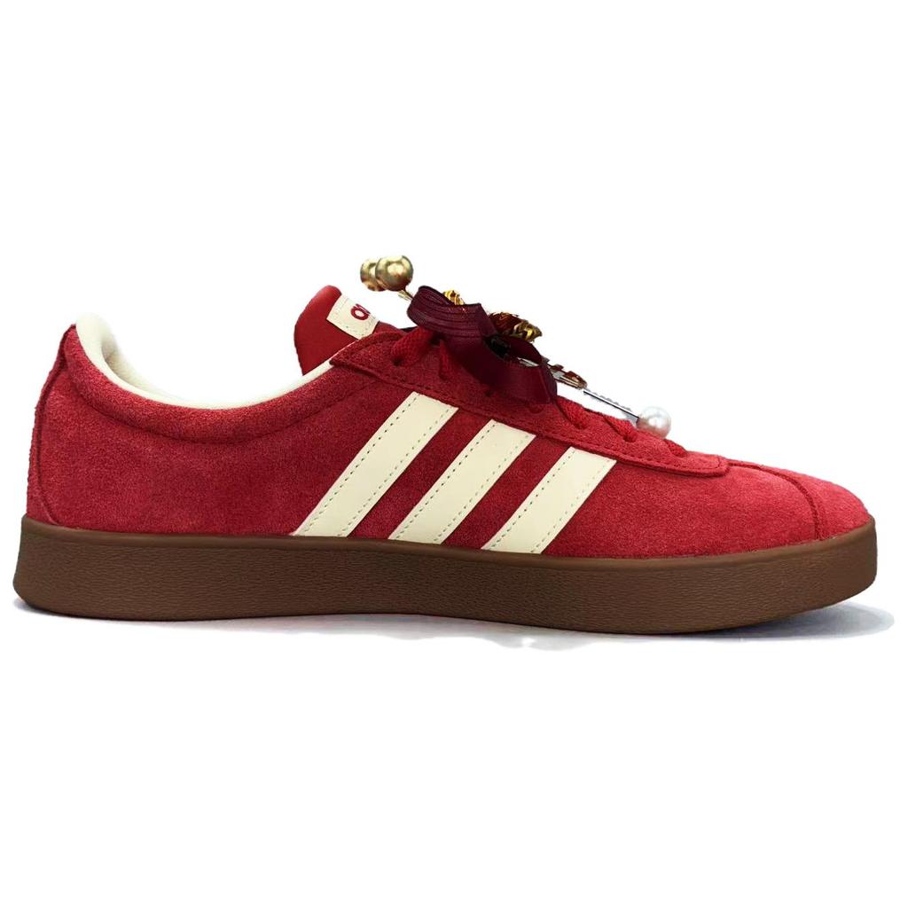 adidas Vl Court Classic Год Лошади CNY Легкие и дышащие Низкие кеды для скейтбординга Унисекс Китайский красный KK3774(Команда1497-)
