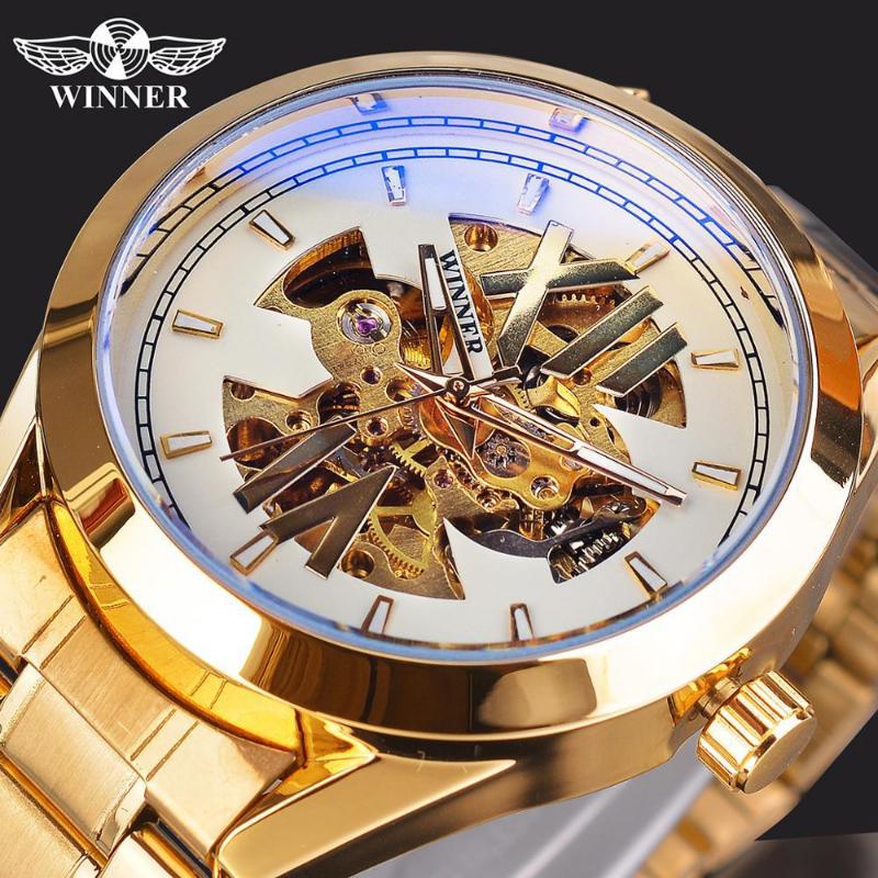 WINNER Fashion Mechanical Hollow Waterproof Automatic Mechanical Watch