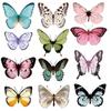32Pcs Creative DIY 3D Butterfly Colorful Double Layers Refrigerator Stickers Wall Stickers Wedding Event