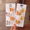 2/4pcs Women Girl Elegant Butterfly Hairpin Metal Accessories Trembling Butterfly Side Clip Moving Butterfly Hairpin Headdress