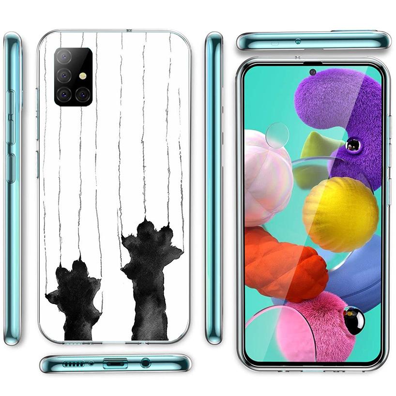 Смешная лапка кошки Милая чехол для телефона For Samsung Galaxy A52 A32 A22 A12 A51 A31 A50S A30S A20S A10S Note 20 Ultra 10 Plus S10