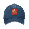 El Toxico - El Chavo del Ocho  Washed Denim Cap Casual Baseball Caps Adjustable Hat Summer Unisex Baseball Hats
