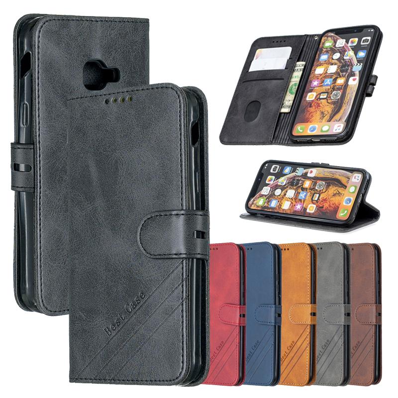 Leather Flip X Cover 4 Case on For Samsung Galaxy XCover 4 4S G390F G398F XCover4 XCover4S Magnetic Stand Wallet Phone Cover