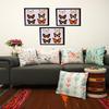 Butterfly & Floral Cushion Set with Wall Art- Set of 5