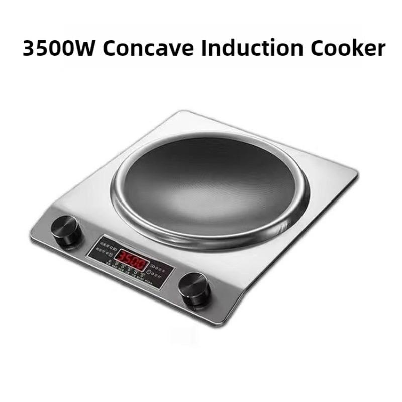 3500W High Power Induction Cooker Household Ultra-Thin Concave Stove Commercial Kitchen Cooking Appliances