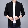 Autumn New Men's Knitted Cardigan, Fashionable and Simple Long-sleeved Casual Jacket with Pockets