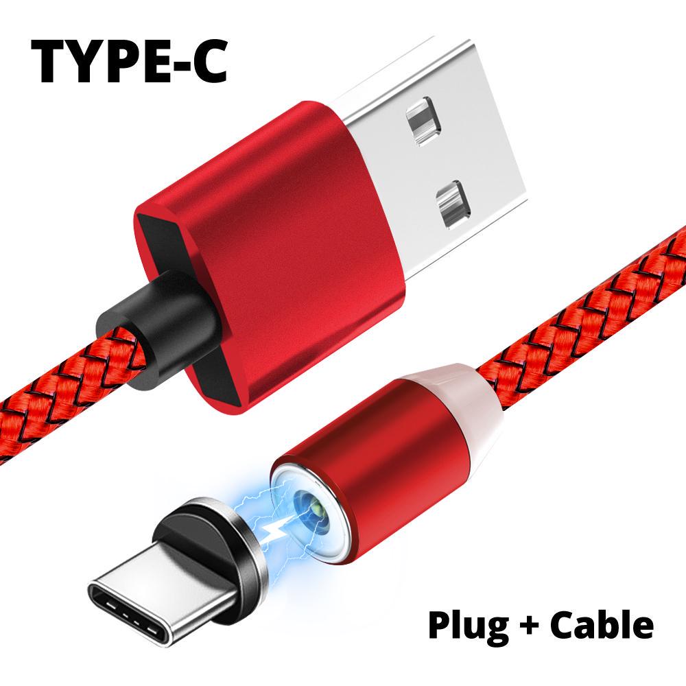 Магнитный USB-кабель 2,4 и кабели Micro USB для быстрой зарядки Тип C Круглый магнитный зарядный шнур на 360 градусов