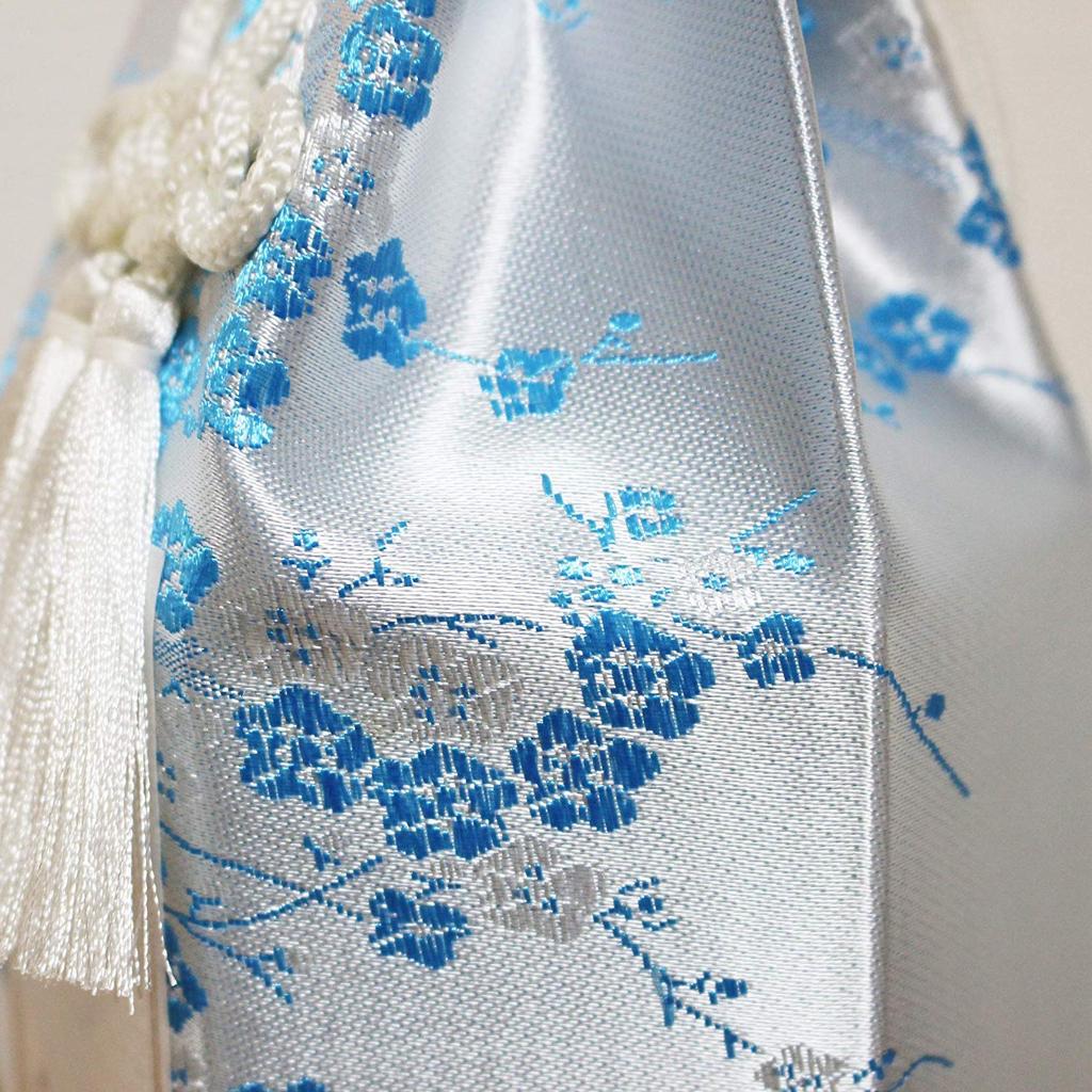 Буддийская урна, 2,5 дюйма, Синий цвет цветка сливы, Шелковый чехол для урны (Только чехол) для Разделённого Пепла