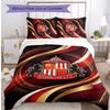 Sunderland Football Printed 3 Pieces Bedding Set, Comfortable Skin Friendly Bedroom Duvet Cover Set