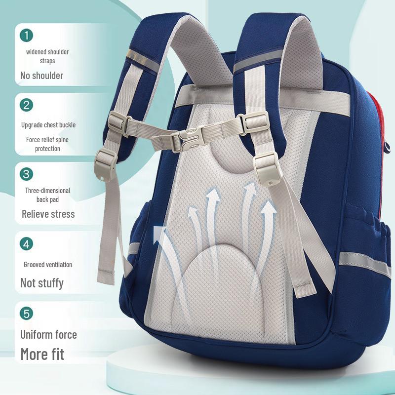 Lightweight, spacious schoolbags for boys and girls in grades 1-6.
