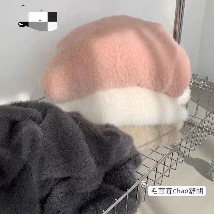 Женский кардиган из искусственной норки длиной выше колена, свободный повседневный утолщенный вязаный кардиган, куртка-свитер на осень и зиму