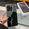 Transparent Square Back Tube Case Casing Protection For iPhone 12 14 Pro Max 11 15 Plus 13 16 ProMax Anti-Oxygen,Couple Shadow Pattern