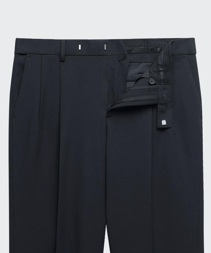 MUSINSA STANDARD Real Wide Hidden Banding Slacks [Iron Gray]