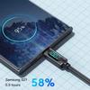 120 Вт USB на Type C Кабель для передачи данных Светодиодный дисплей 100 Вт Двойной USB C Быстрая зарядка Кабель для передачи данных 1/1,5/2 м Портативный PD Быстрая зарядка Линия Для дома