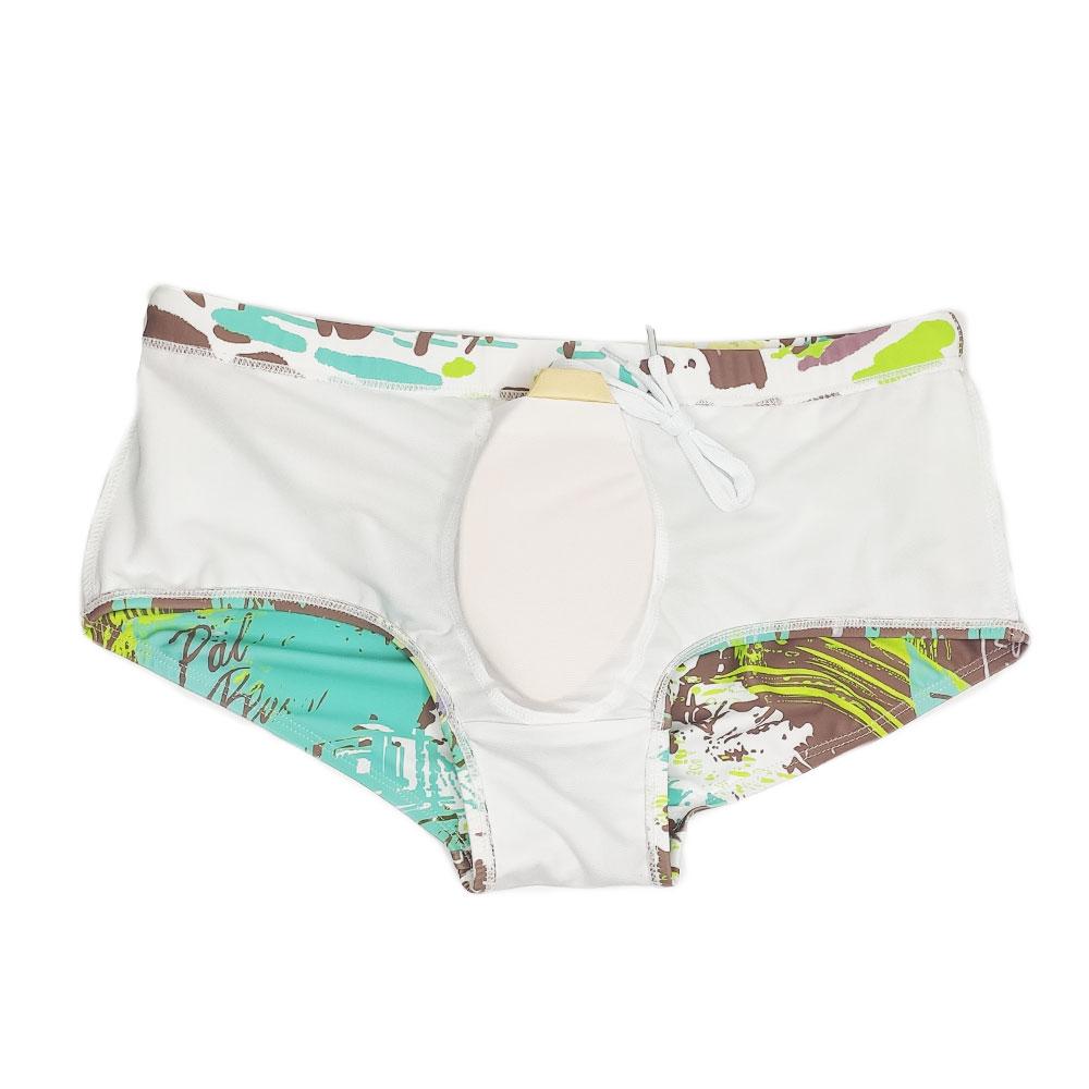 Бирюзово-синий тропический принт Мужские купальные костюмы Sunga Мужские купальные костюмы