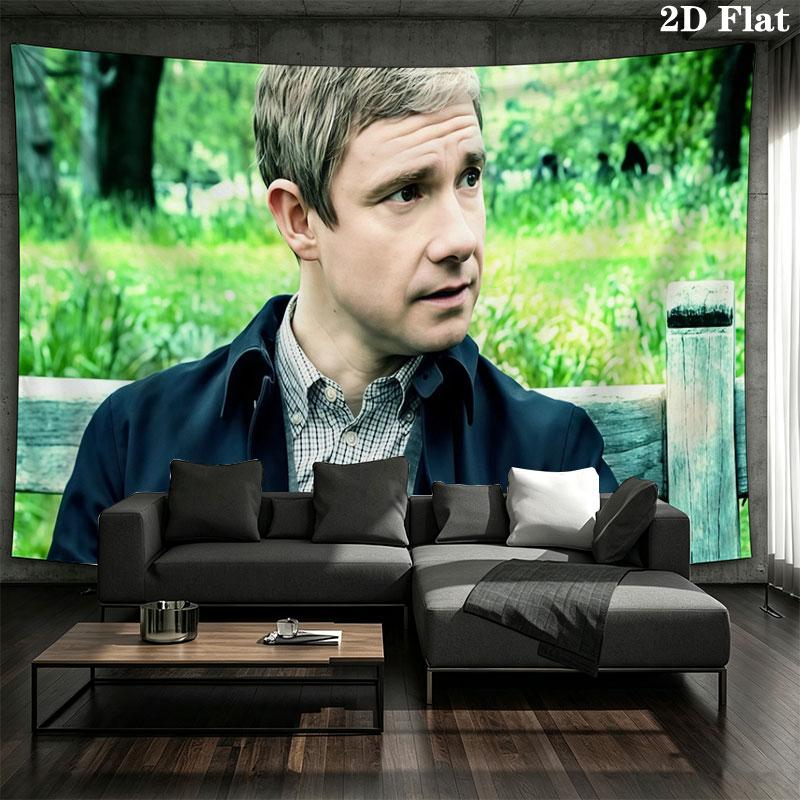 John Watson Wall tapestry, aesthetic printed fabric blanket, suitable for bedroom, living room, and home decor.