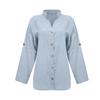 Tops V-Neck Shirt Blouse Tunic Long Shirt Large Sizes Linen Tops Plain T-Shirt Loose Elegant Pullover