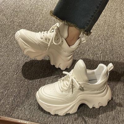 Осенние новые женские универсальные дышащие туфли Daddy на толстой подошве, модная повседневная спортивная обувь для бега, повседневные туфли 35-40