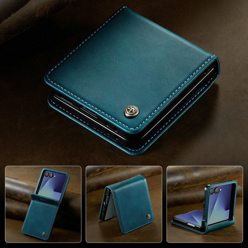 Роскошный кожаный чехол для Samsung Galaxy Z Flip 7 Flip7 5G 2025 Классическая книга Funda Samsung Z Flip 7 Чехол для телефона Etui